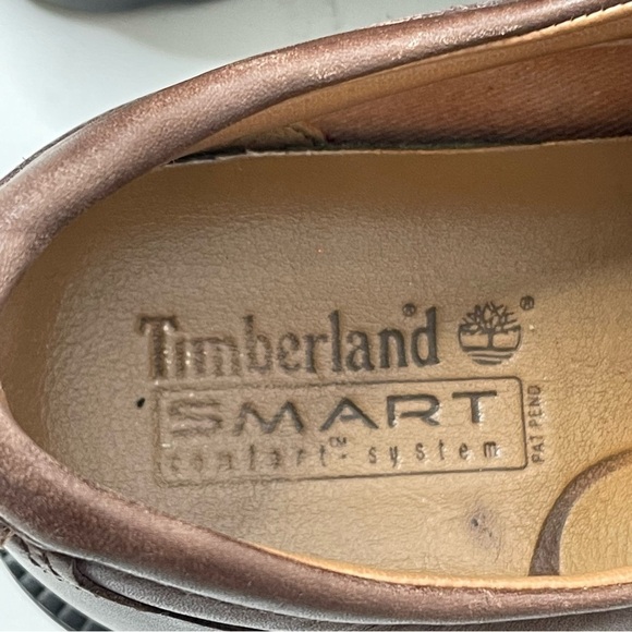 Timberland Mens Size 7.5M Brown Leather Smart Comfort System Casual Oxford Shoes - Picture 6 of 9